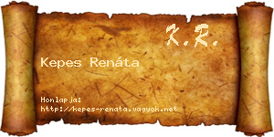 Kepes Renáta névjegykártya