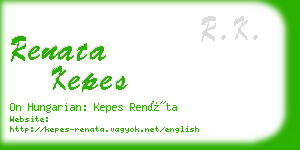 renata kepes business card